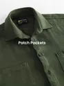 Olive Dual Pocket Cotton Shirt