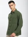 Olive Dual Pocket Cotton Shirt