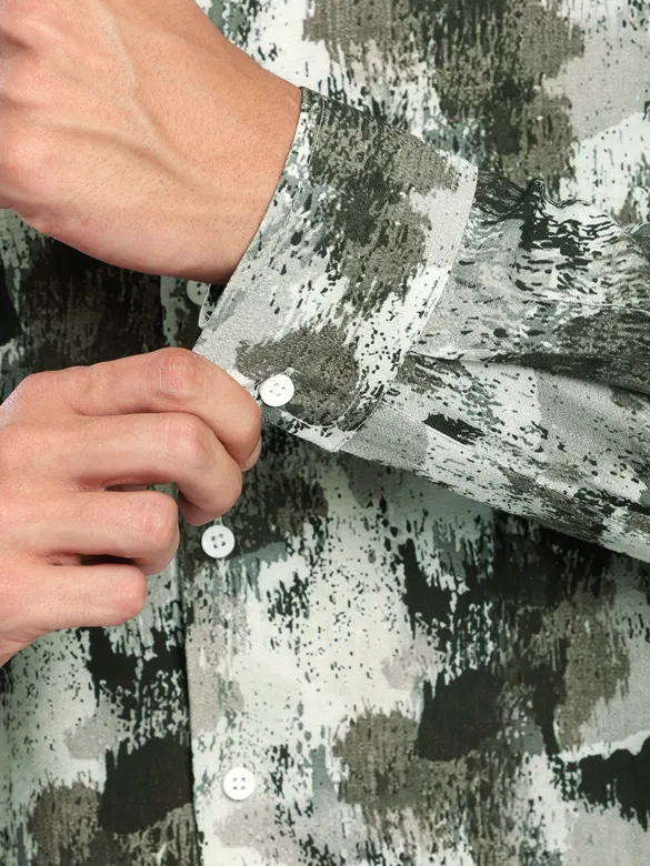 Olive Ethereal Printed Shirt