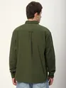 Olive Green Double Yoke Overshirt