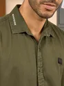 Olive Green Dual Pocket Men?s Shirt