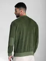 Olive Green Elbow Patch Sweatshirt