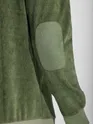 Olive Green Elbow Patch Sweatshirt