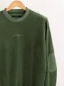 Olive Green Elbow Patch Sweatshirt