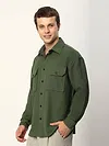 Olive Green Recycled Flannel Shirt