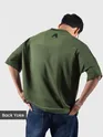 Olive Puff Patch Pocket Oversized T-Shirt