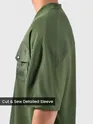Olive Puff Patch Pocket Oversized T-Shirt