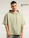 Pale Green Hooded Oversized T-Shirt