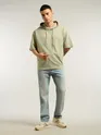 Pale Green Hooded Oversized T-Shirt
