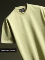 Pale Green Textured Oversized T-shirt