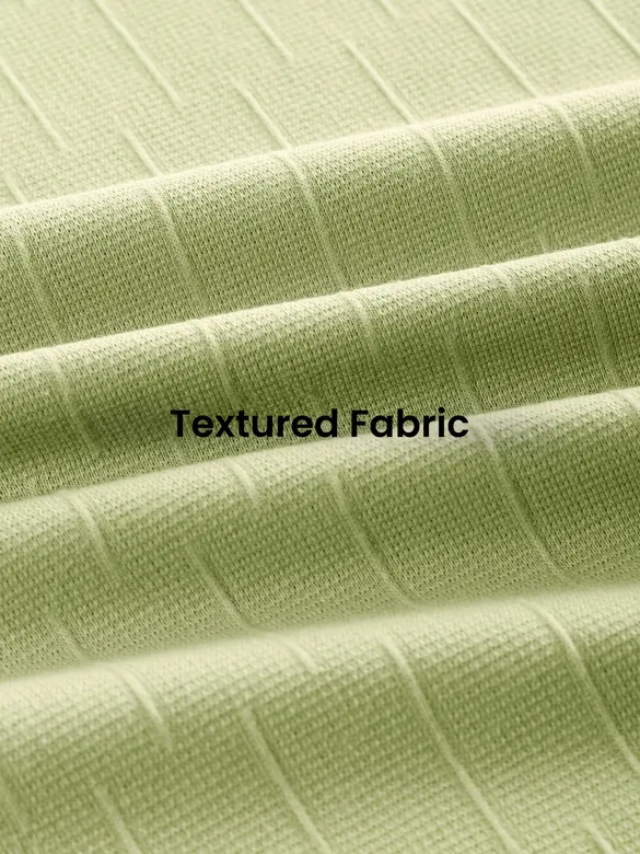 Pale Green Textured Oversized T-shirt
