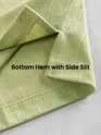 Pale Green Textured Oversized T-shirt