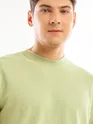 Pale Green Textured Oversized T-shirt