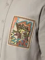 Pale Grey Embroidered  Applique Patch Shirt