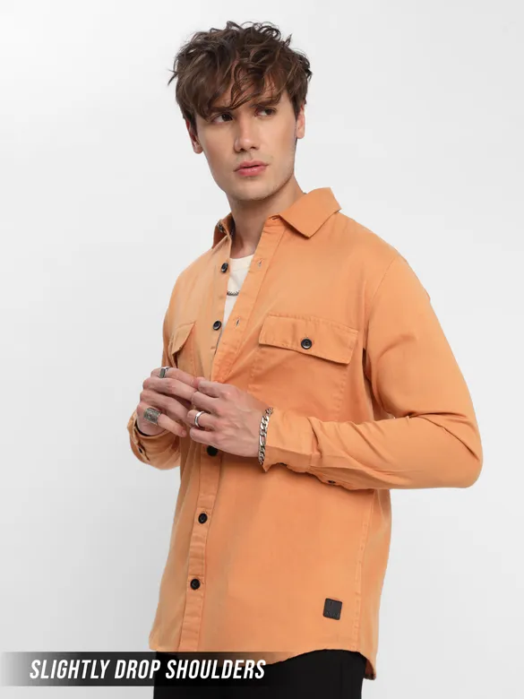 Pastel Orange Urban Shirt for Men