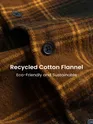 Peanut Brown Recycled Check Flannel Shirt