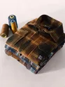 Peanut Brown Recycled Check Flannel Shirt