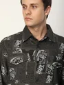 Peanut Brown Tribal Print Shacket