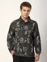 Peanut Brown Tribal Print Shacket