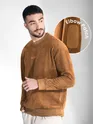 Pecan Brown Elbow Patch Sweatshirt