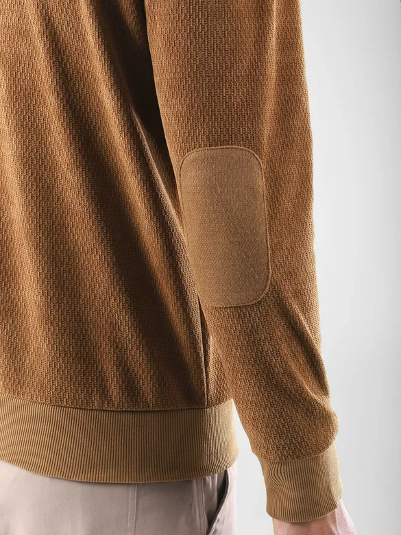 Pecan Brown Elbow Patch Sweatshirt