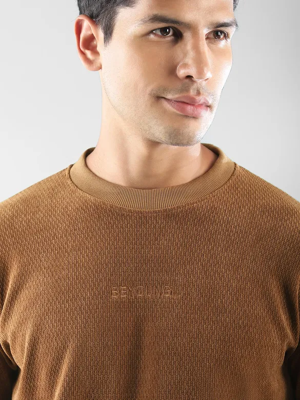 Pecan Brown Elbow Patch Sweatshirt