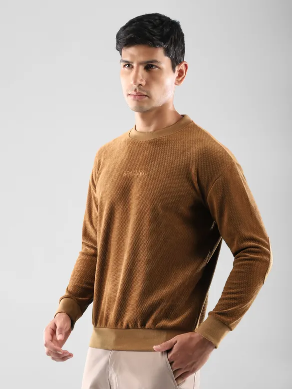 Pecan Brown Elbow Patch Sweatshirt