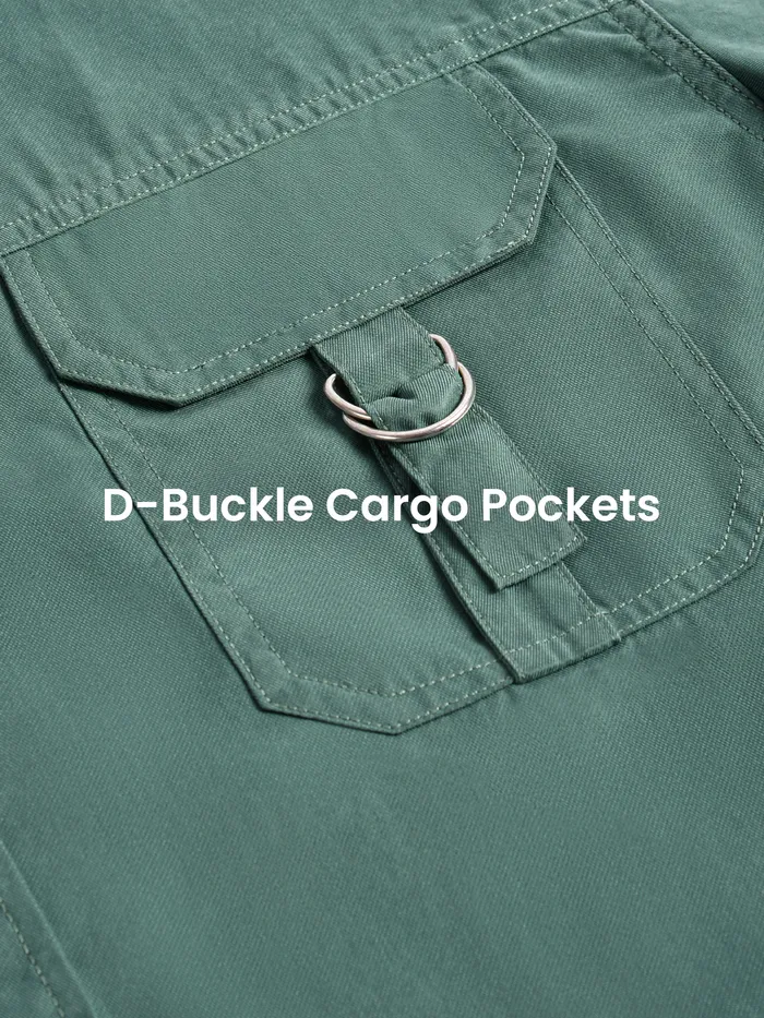 Persian Green D-Buckle Cargo Shirt