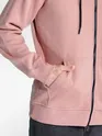 Pink Printed Zipper Hoodie