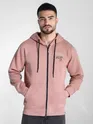 Pink Printed Zipper Hoodie