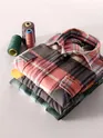 Pink Recycled Plaid Flannel Shirt