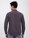 Plum Wine Panel Suede Shirt