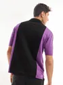 Purple Cut And Sew Polo T-shirt