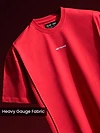 Red Pintuck Oversized T-shirt