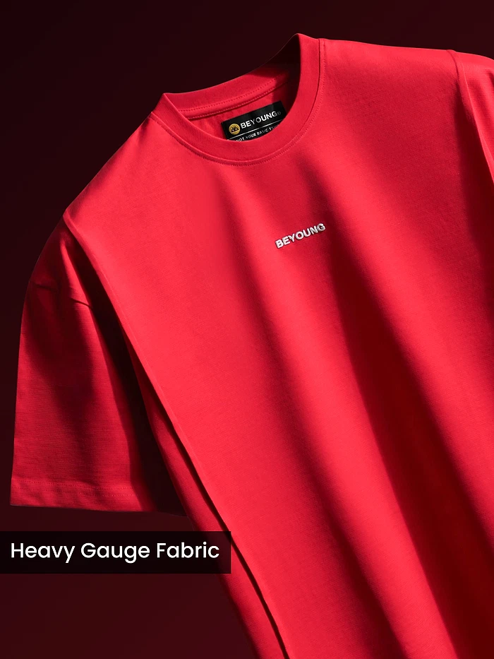 Red Pintuck Oversized T-shirt