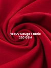 Red Pintuck Oversized T-shirt