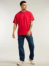 Red Pintuck Oversized T-shirt