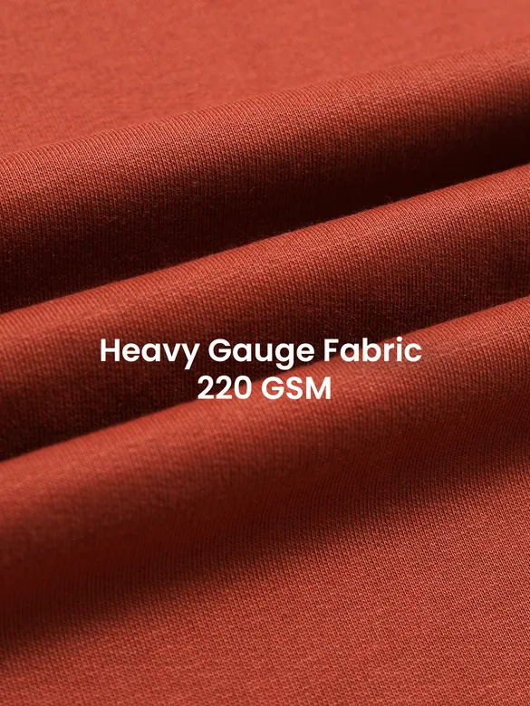 Rust Orange Jersey Knit Oversized T-Shirt