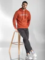 Rust Orange Mission Doodle Printed Hoodie