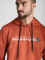 Rust Orange Mission Doodle Printed Hoodie
