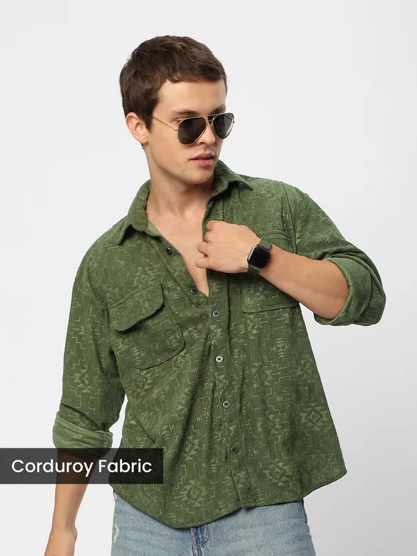 Men's corduroy shirts available online for casual style, 