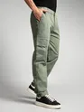 Sage Green Elasticated Cut and Sew Cargo Pants