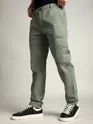 Sage Green Elasticated Cut and Sew Cargo Pants