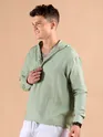 Sage Green Hooded Shirt