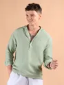 Sage Green Hooded Shirt