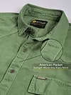 Sage Green Over Dyed Denim Shirt for Men