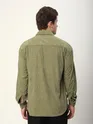 Sage Green Tribal Textured Corduroy Shirt