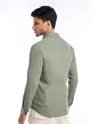 Sage Green Waffle Texture Shirt