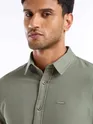 Sage Green Waffle Texture Shirt