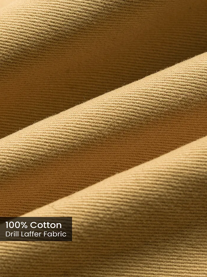 Sand Brown Cord Dobby Shirt For Men